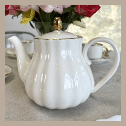 Gold-rimmed Tea Pot