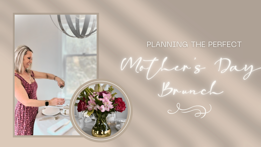 Mother's Day Brunch Table with Floral Arrangement